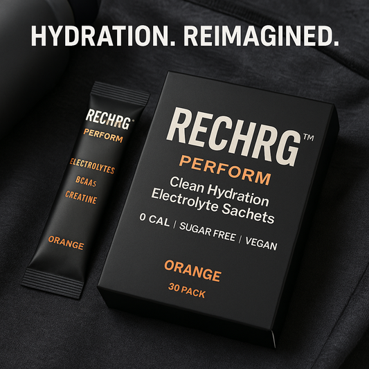 RECHRG™ PERFORM – Clean Hydration Electrolyte Sachets (30-Pack) – Orange